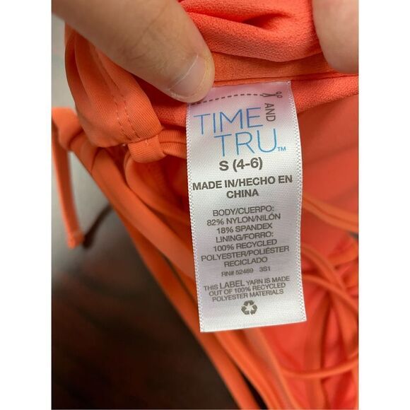 NWT Time and Tru Back Tie Bikini Top - Picture 6 of 8